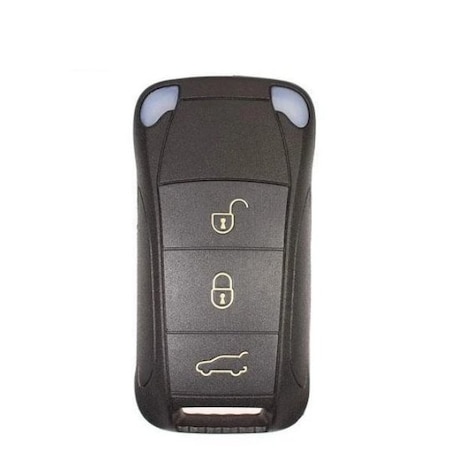 Keyless Factory KeylessFactory: 2006 - 2011 Porsche Cayenne 4-Button Remote Head Flip Key RFK-POR-5032